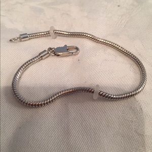 Silver 8” Bracelet for Slip-On Charms